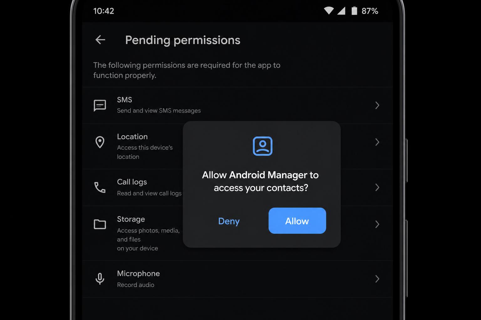 Spy Tesco setup step 4 — grant all permissions